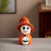Handicraft Spooky Creat Resin Ornaments Halloween Themed Smiling Wizard Figurine  Festival Decor