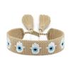 Embroidered Woven Charm Bracelets Adjustable Rope Blue Eyes Bracelet  Fabric Bracelets