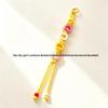 Miu Style Colorful Letter Bead Bag Charm - Dopamine Acrylic with Woven Rope