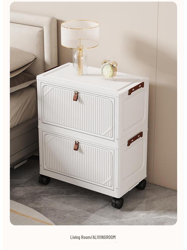 Freestanding Multi-layer Storage Cabinet with Flip-top for Kitchen, Living Room, or Toys