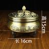 Brass Three-Legged Lotus Living Room Study Stick Burner Gourd Incense Holder Five Blessing