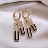 New Bright Crystal Luxury Unusual Drop Earrings For Women Irregular Pearl Christmas Jewelry Party Gift