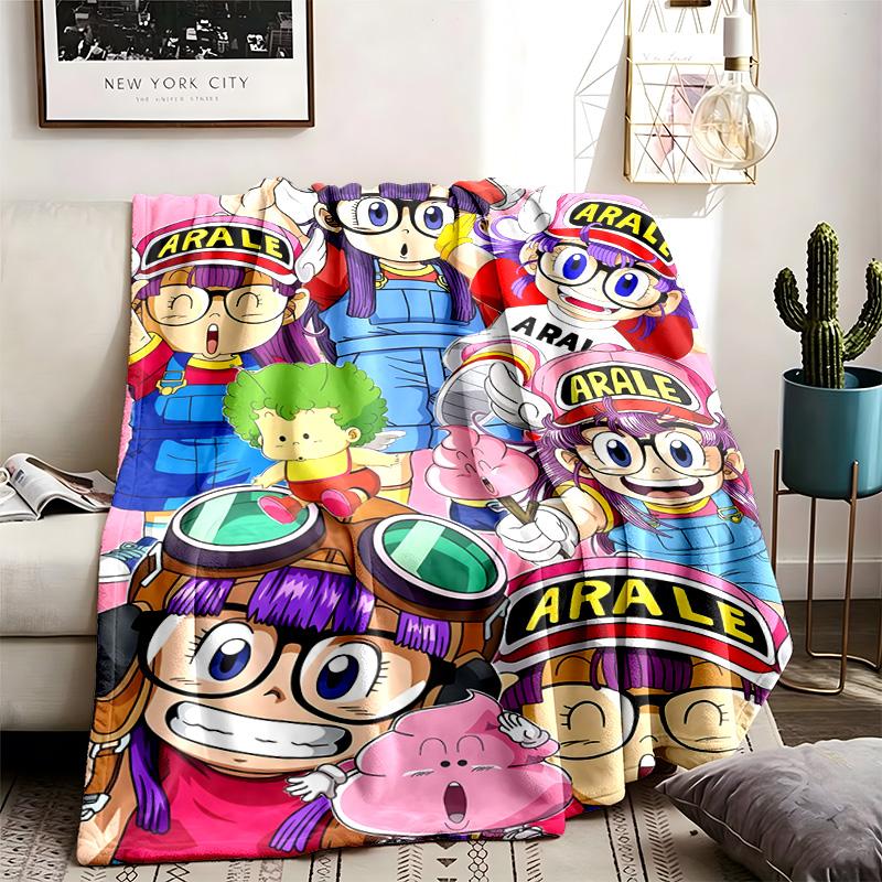 Arale Theme Blanket Suitable For The Sofa Camping And Travel Made Of Soft Flannel Material An Ideal Gift For Occasions Such As Birthday
