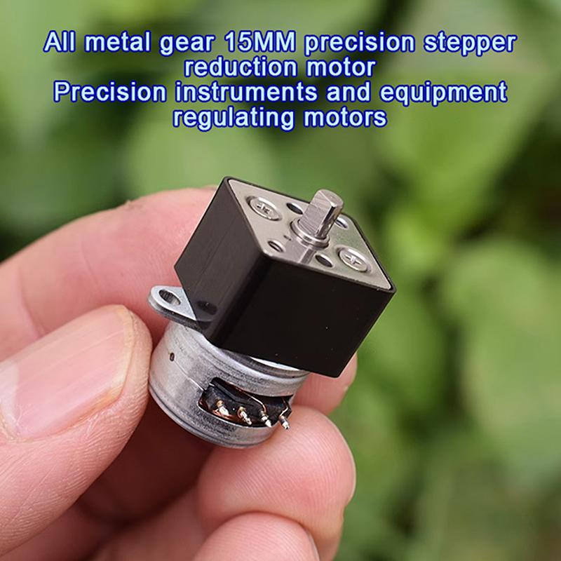 15By Mini 15Mm 2-Phase 4-Wire Gear Stepper Motor Micro Full Metal Gearbox Gear Stepping Motor Diy Accessories