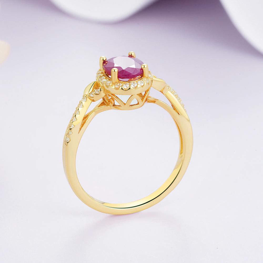 New 925 sterling silver ring Natural oval 6*8mm longrido ruby July Birthstone Gorgeous fine jewelry for women's engagement gifts