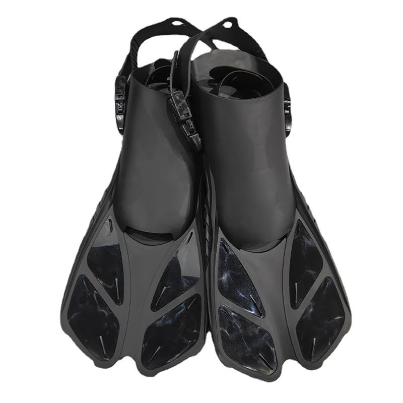 Adjustable Hasps Snorkels Fins Short Swimming Fins Open Heel Swim Flippers for Snorkeling Divings Swimming