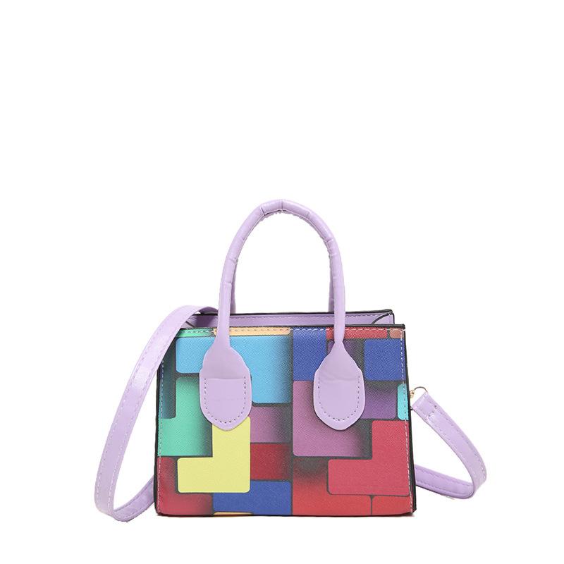 Stylish Korean Inspired Small Square Bag For Women In Trendy Color Combinations For Autumn Winter 2024 фиолетовый