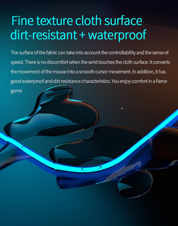 RGB Gaming Mouse Pad with Wireless Fast Charging (15W/10W/7.5W), Soft Surface, Colorful Light Effects, Phone Charger