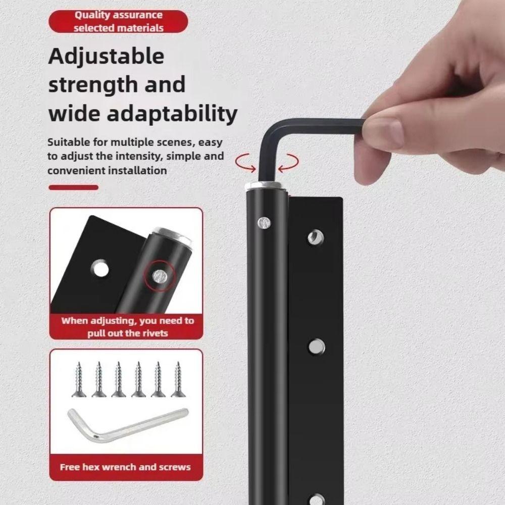 Stainless Steel Automatic Door Closer Lightweight Adjustable Door Closing Hinge Durable Anti-Collision Damper Buffer