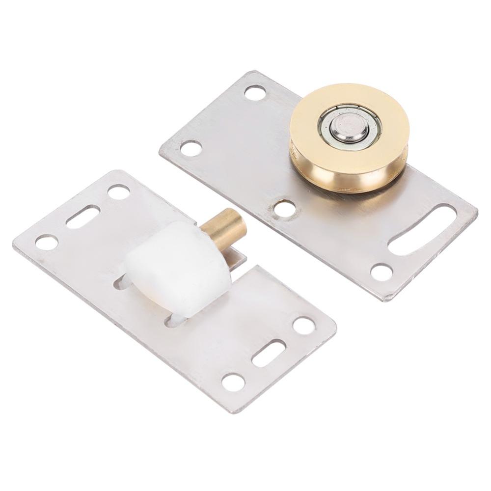 2pcs Smooth Sliding Door Roller Stainless Steel Wardrobe Door Roller Sliding Door Wheel Bypass Door