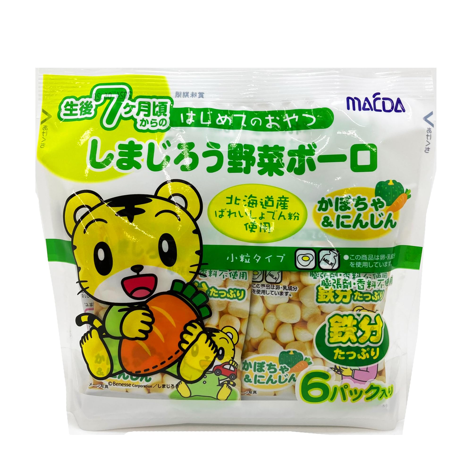 

Osaka Maeda Shimajiro Vegetable Bolo Pumpkin Carrot x 6 x 10 bags & (10g bags)