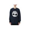 Timberland Tree Logo Print Outdoor Fleece Crewneck Sweatshirt Men Sweatshirt Navy A277C-U10