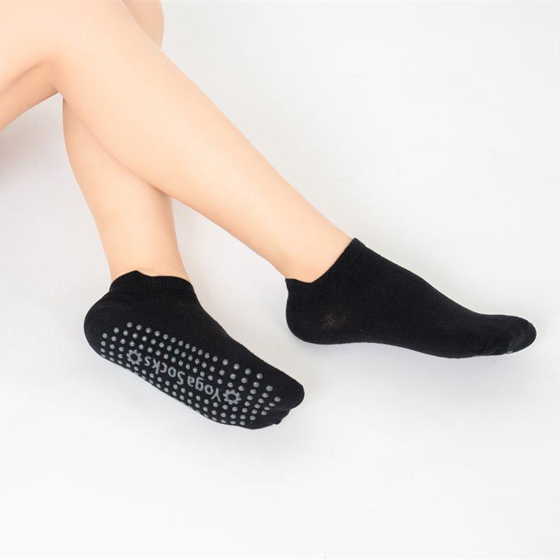 

Spring and Summer Yoga Socks Women s Professional Non-Slip Yoga Socks Beginner Cotton Floor Boat Socks Short Tube Terry Dance Sports Black