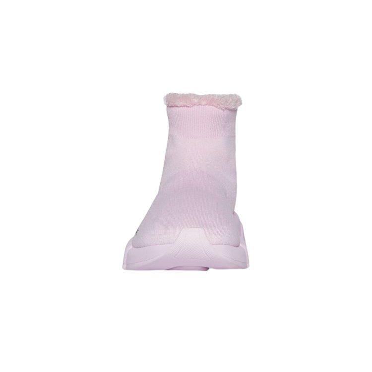 Balenciaga Speed 2.0 Recycled Knit Fake Fur Pink Women's 669789W2DI35601