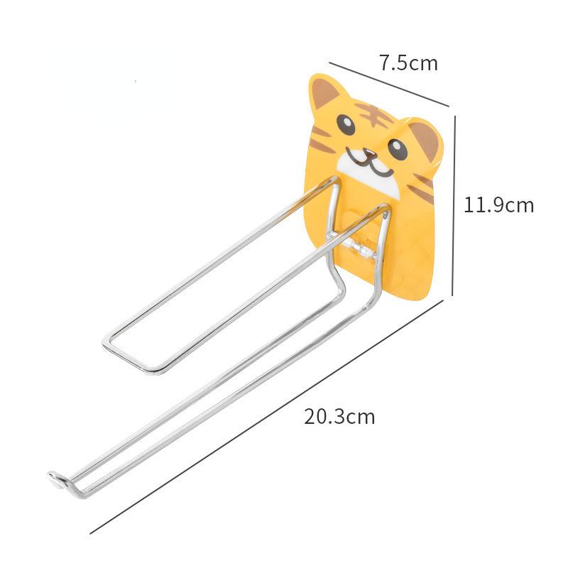 Cartoon Hanger Storage Rack Hook For Clip Free Punching Wall-Mounted Racks Multifunctional Balcony Organizer Storage Rack