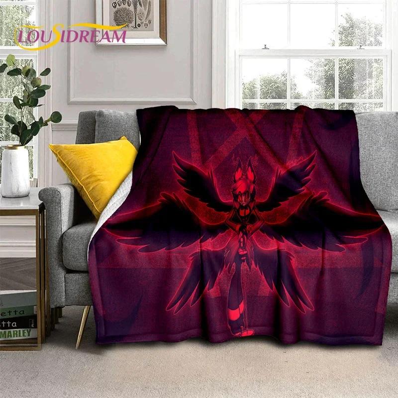 3D H-Helluva Boss Blitzo H-Hazbin Hotel Cartoon Blanket,Soft Throw Blanket for Home Bedroom Bed Sofa Picnic Office Cover Blanket