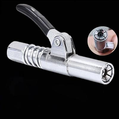 1pc 1/8NPT Grease Gun Coupler Zerk 10000PSI Grease Coupler Fitting Tip Lock-On PSI 1/8" NPT Self-Locking Press SAE Fitting Adapt