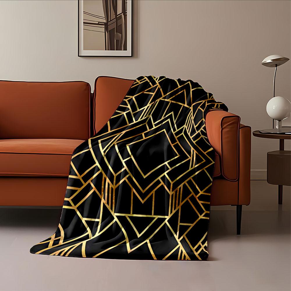 Geometric Art Deco Blanket for All Seasons Blanket Lunch Break Throw Gift