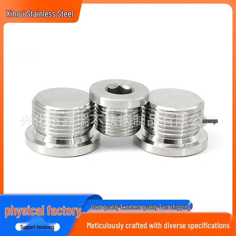 304 Stainless Steel Hex Flange Oil Plug Cap Screws: 1/8, 1/4, 3/8, 1/2, 3/4, 1, 2 inch