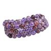 Natural Purple Auralite 23 Cacoxenite Round Beads 3 Laps Bracelet 6mm Women Men Phantom Necklace AAAAA