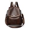 School bag vintage textured soft leather backpack for women, new fashionable casual travel backpack, multi-purpose trendy women's bag wholesale