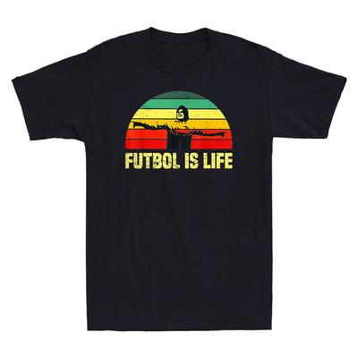 Futbol Is Life Men's T Shirt Vintage Gift For Football Soccer Lovers Fans Tee Unisex T-Shirt