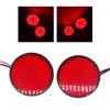 2 pezzi moto 24 LED freno di arresto avvertimento riflettore luce rotonda coda posteriore lampada per auto moto camion indicatore di direzione