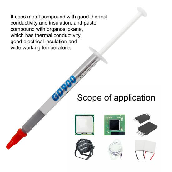 3Pcs GD900 Thermal Paste Effective Low Consistency Compound CPU 4.8WM-K Cooling Grease for Motherboard