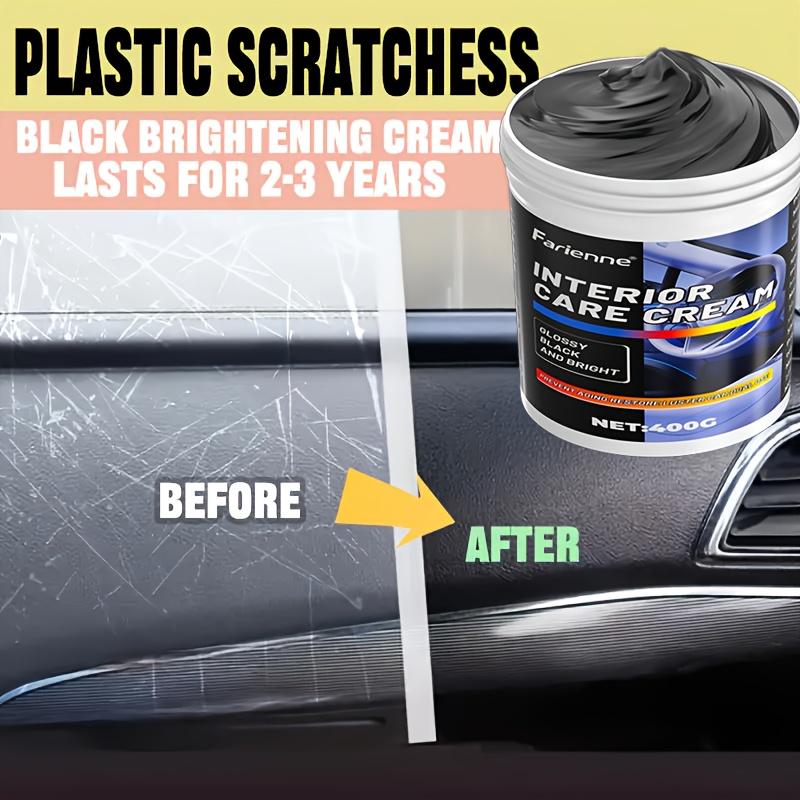 Heavy-Duty Car Plastic Repair Wax 400g, Quick Scratch Fix, Restore & Protect Bumpers, Interiors, Dashboards, Doors, Formula