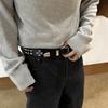 Punk New Gothic Y2K Women Men Belts Luxury Brand Goth Ladies Hip Hop Punk Rivet Skeleton Print Waist Belt Jeans Waistband