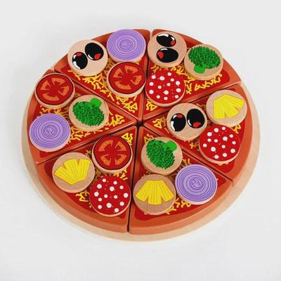 Mushroom Pizza Play Kitchen Set - Wooden Educational Toy for Kids