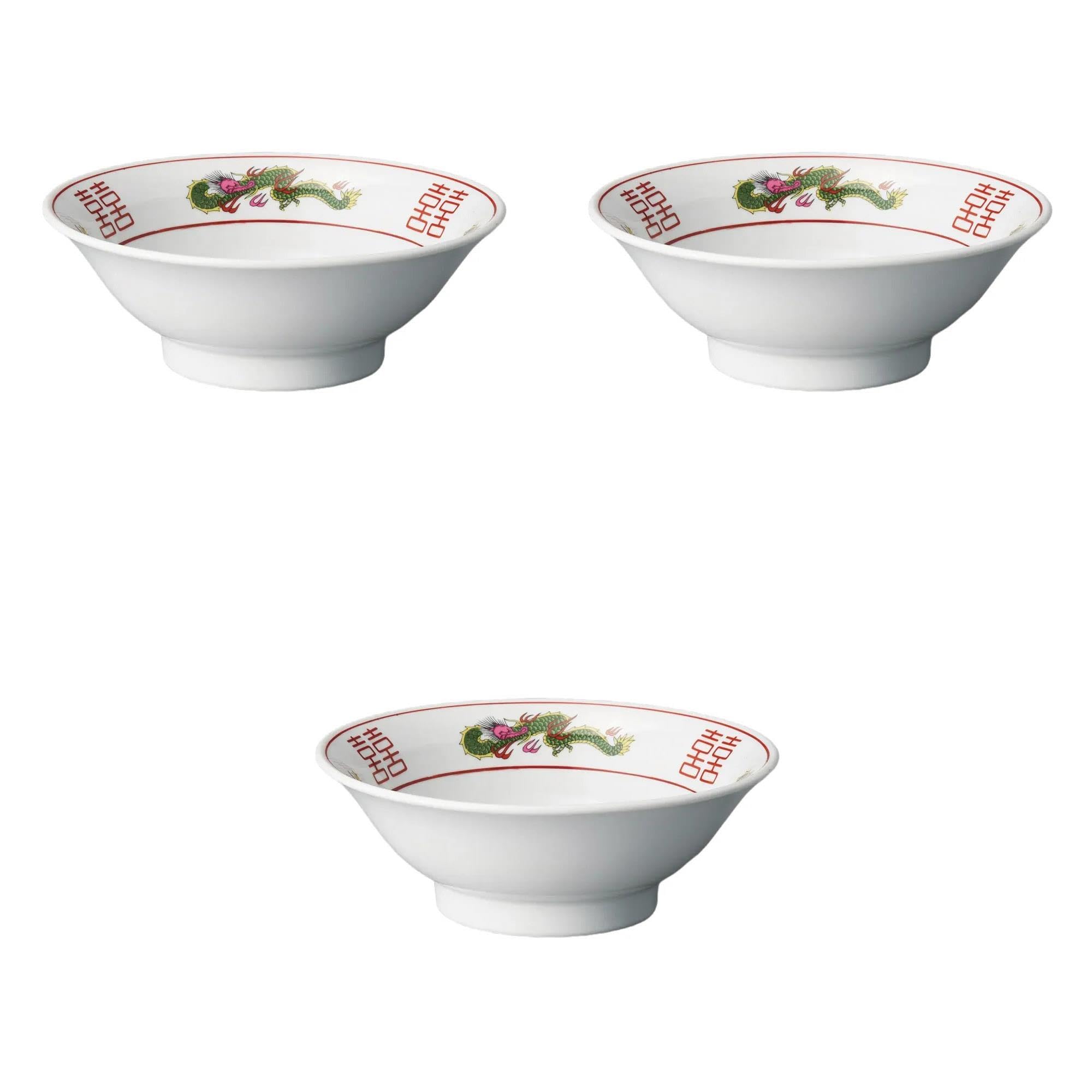 

Set of 3 Three Dragon Rim Bowls x Ramen Bowls by Setomonohonpo 6.8 [20.4 7.4 cm]