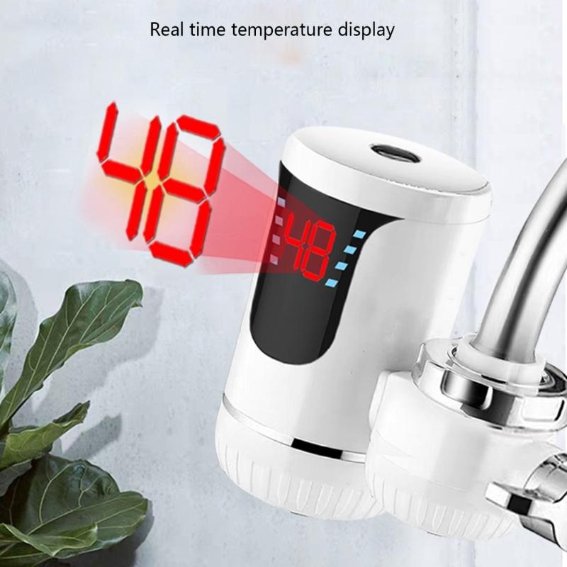 Fast Heating Tankless Water Heater Faucet LED Temperature Display Hot Water Heater Faucet for Kitchen & Bathroom Use
