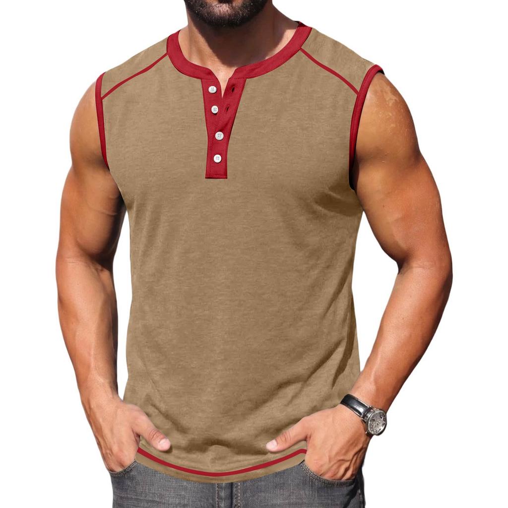 Herren Sommer Tanktop - Ärmelloses Lässiges Sportshirt für Fitnessstudio und Laufen