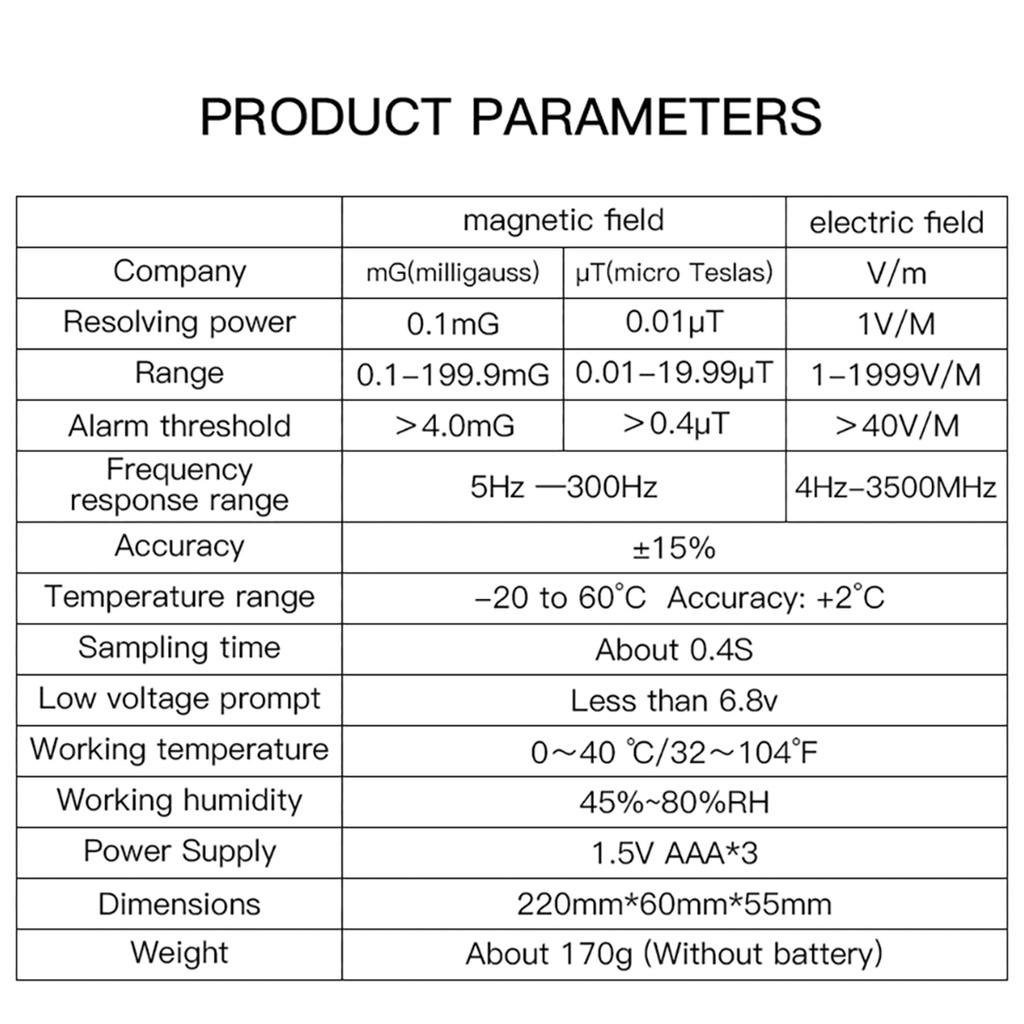 Rilevatore di campo elettrico multifunzionale BSIDE K7 Rilevatore di campo magnetico portatile elettromagnetico
