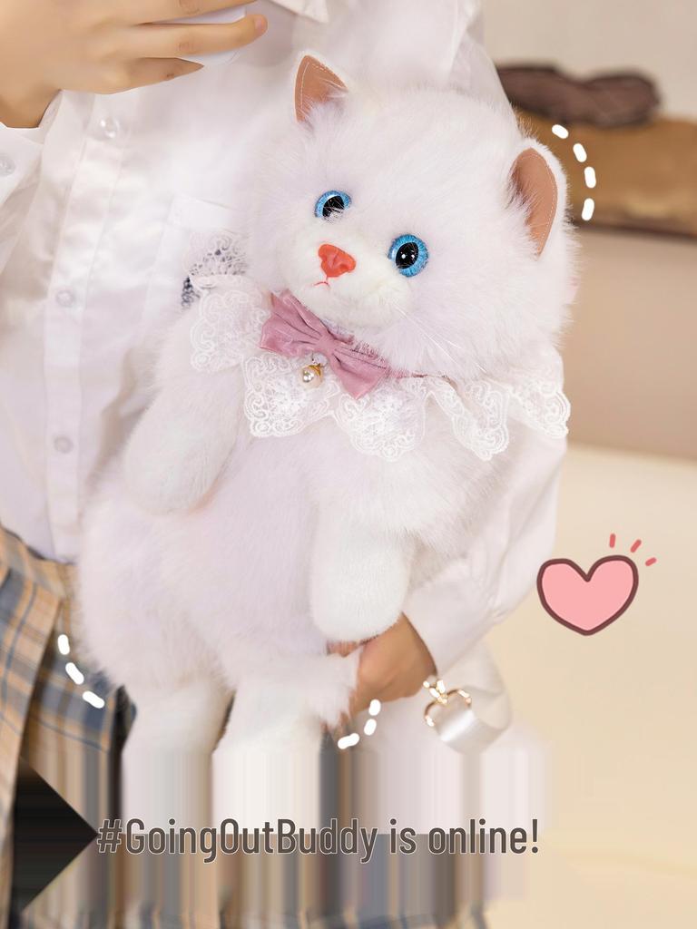 Entzückender Ragdoll-Katzen-Plüschrucksack für Mädchen und Kinder