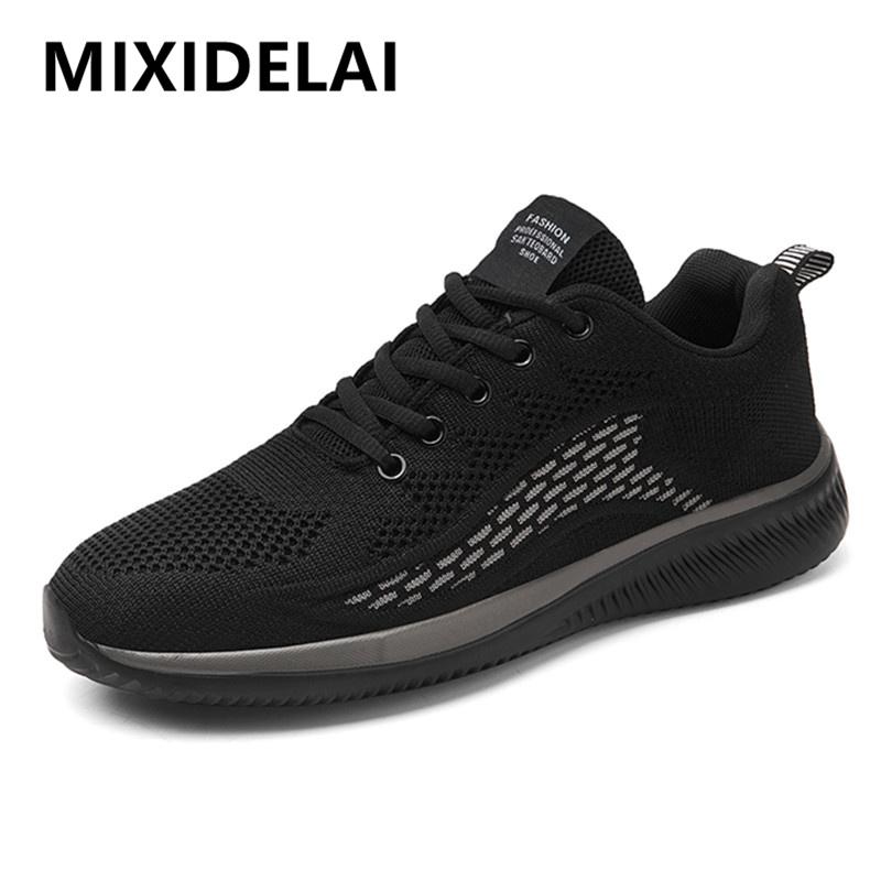 New Summer Mesh Men'S Casual Shoes Fashion Outdoor Men Walking Sneakers Lightweight Breathable Shoes Lace-Up Men'S Flats Shoes