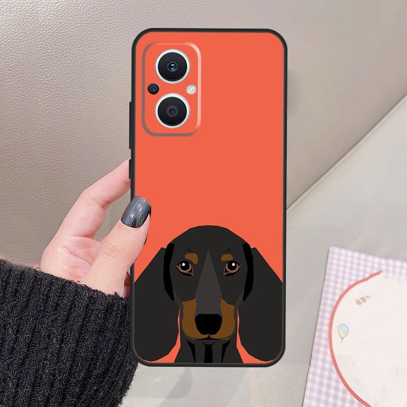 

Cartoon Dachshund Sausage Dog Funda For OPPO Reno 12 14 13 11 10 Pro 11F 12F 13F 14F 7 8 Lite OPPO Find X6 X5 X8 X9 Pro Case OPPO Reno8 Lite