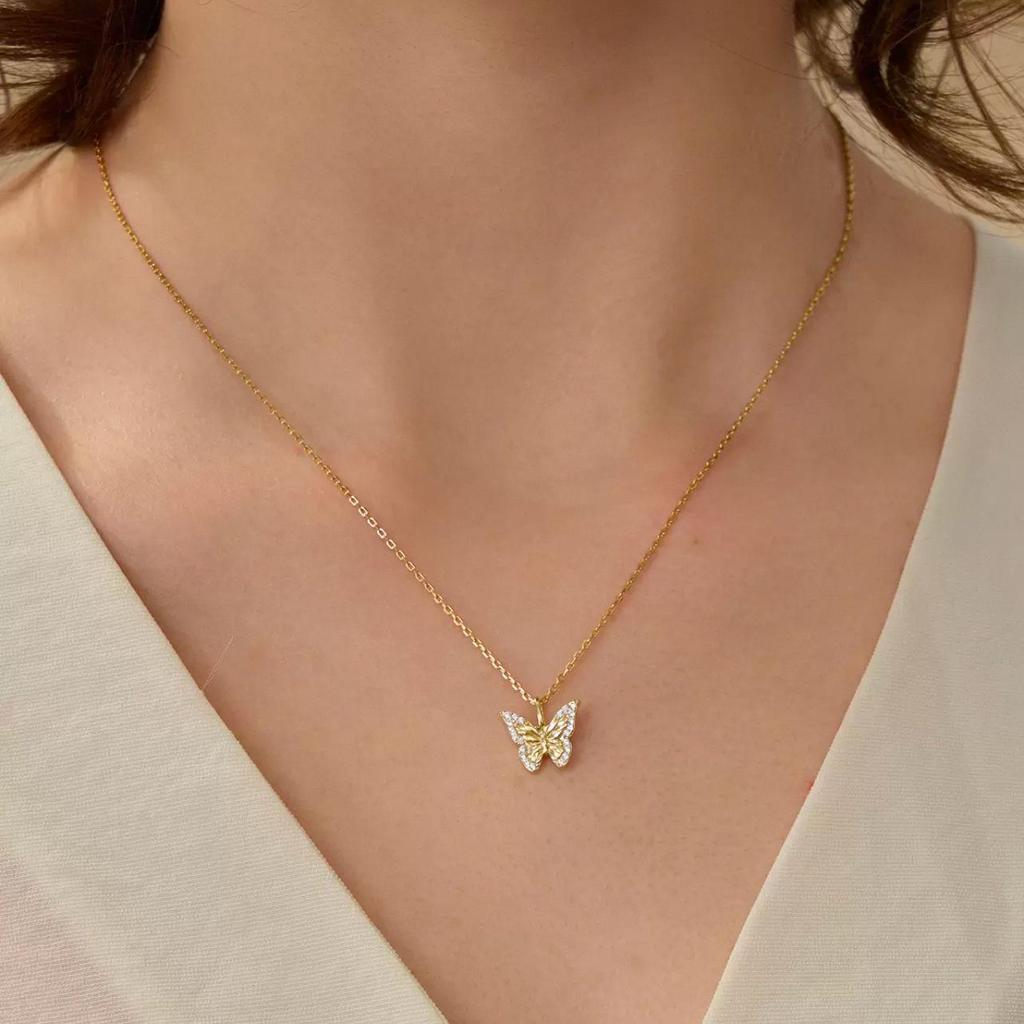 Elegant Fairy-Style Butterfly Necklace: Luxury Clavicle Chain, High-End Design, Versatile for Women