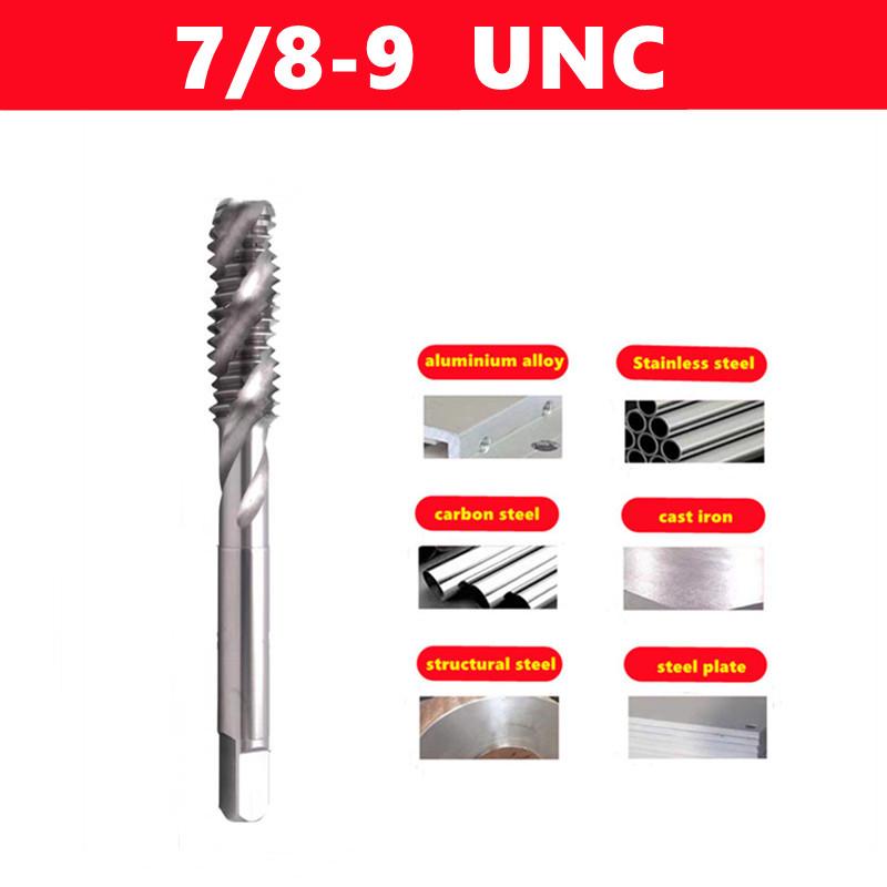 1pcs W6542 HSS American Spiral Groove Machine Tap UNC/UNF, Used for Stainless Steel Internal Thread Tapping and Drilling Tools