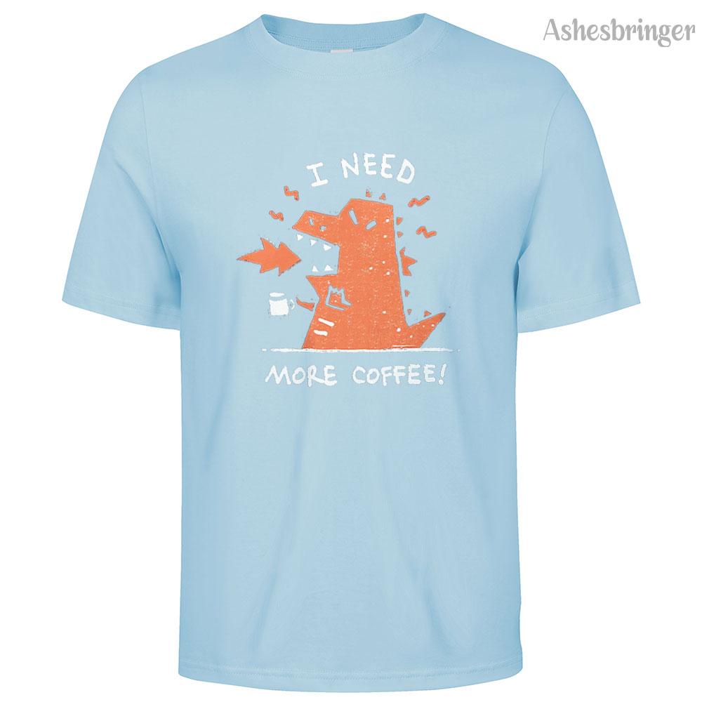 Mens Cotton I Need Coffee Graphic Funny T Shirt Street Casual Style Tee for Men and Women