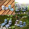 Mini Retro Pond Tower Resin Craft Fairy Garden Decor Figurines Toys DIY Miniatures Terrarium Micro Landscape Home Ornaments