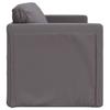 Floor Sofa with Sleeping Function Grey 112x174x55 Cm Artificial Leather