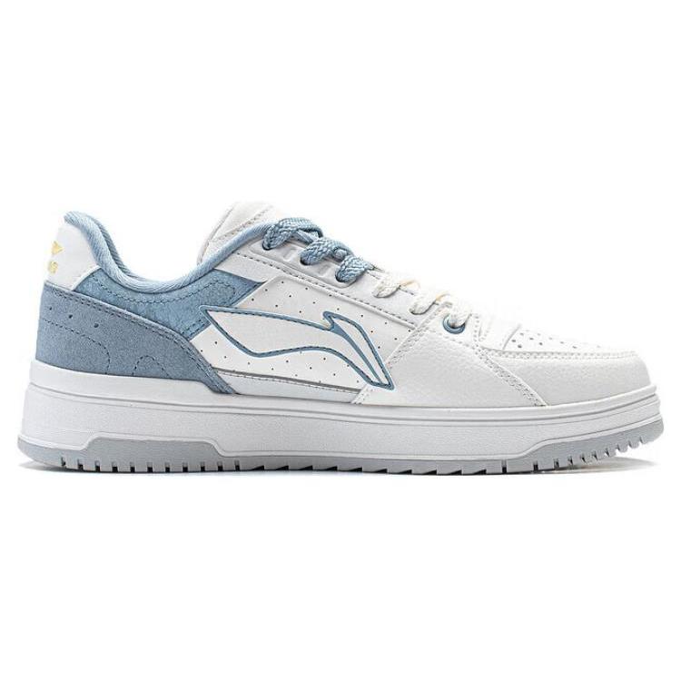 New LiNing Tianji 2.0 Cushioning Low Top Skateboard Shoes Women's White Blue AGCT292-5