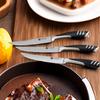 4/6/8 Deutsches Steakmesser-Set aus kohlenstoffhaltigem Edelstahl, Tafelmesser und Tafelgabel-Set, doppelt geschmiedetes Tafelmesser mit vollem Griff