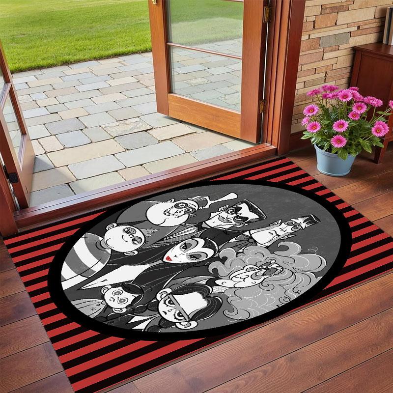 Crystal Velvet Rug Soft Non Slip Indoor Floor Mat Home DecorThe Addams Family