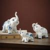 Modro-bílý keramický slon Ozdoba Kreativní porcelánový ruční výrobek pro Stolní desku TV Skříňku na víno Domácí dekorace Figurka