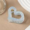 Hair Claw Anti-slip Teeth Hollow Heart Design Hair Clip Medium Size Back Head Shark Hair Claw Strong Grip Hair Accessory