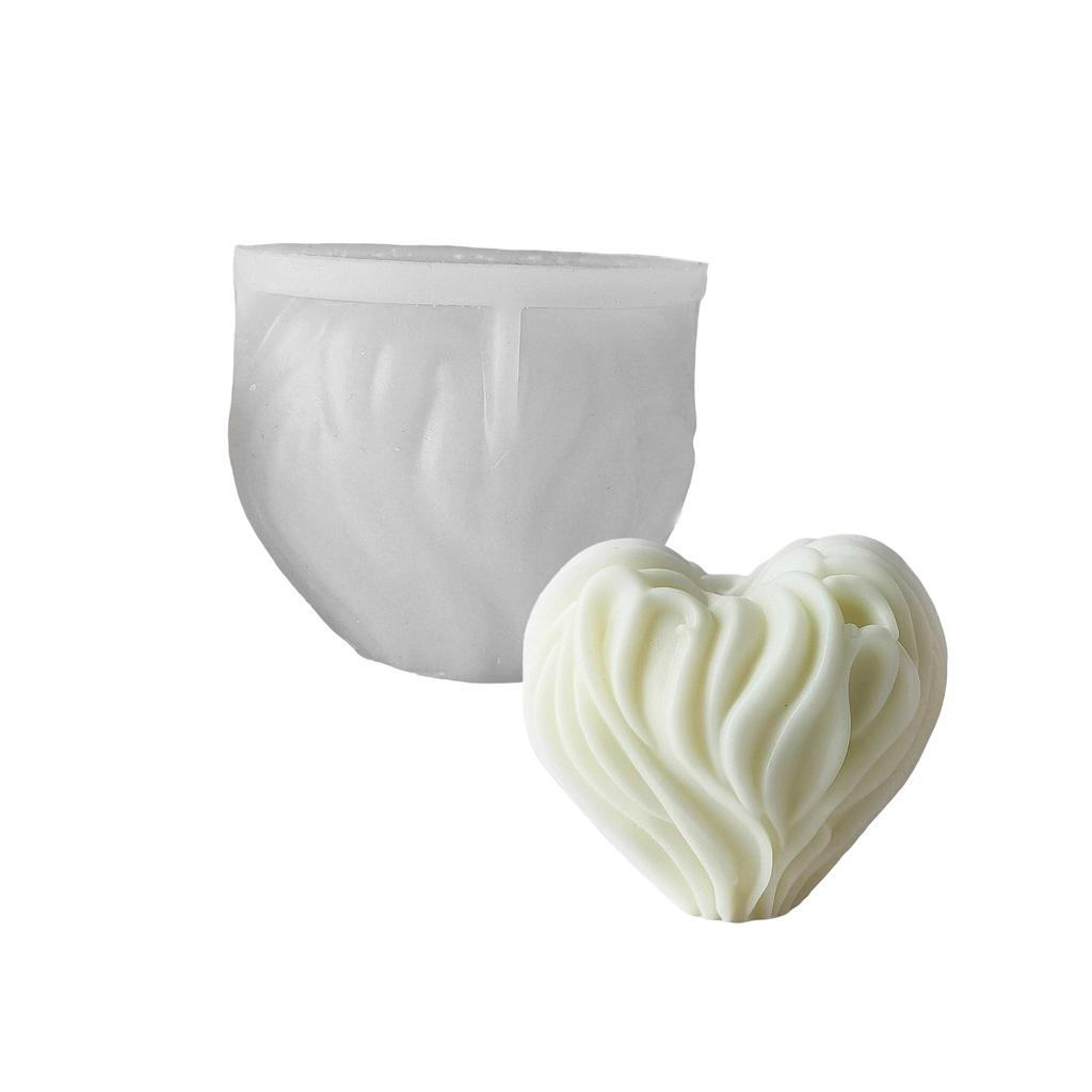 Flexible Silicone Mold Heart Shape Candle Molds Scented Aromatherapys Making Mould Handmade Desktop Ornament Mould