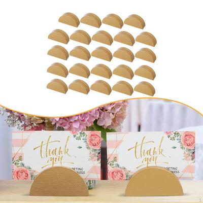 24 Pieces Place Card Holders for Name Wooden Menu Clips Retail Shop